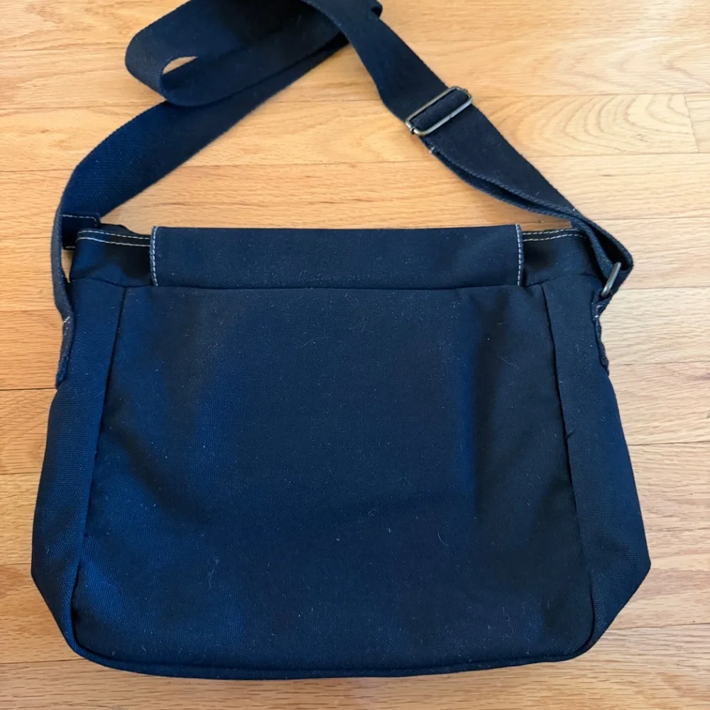 AHMIK Messenger Bag Black Canvas Crossbody Bag Like New
